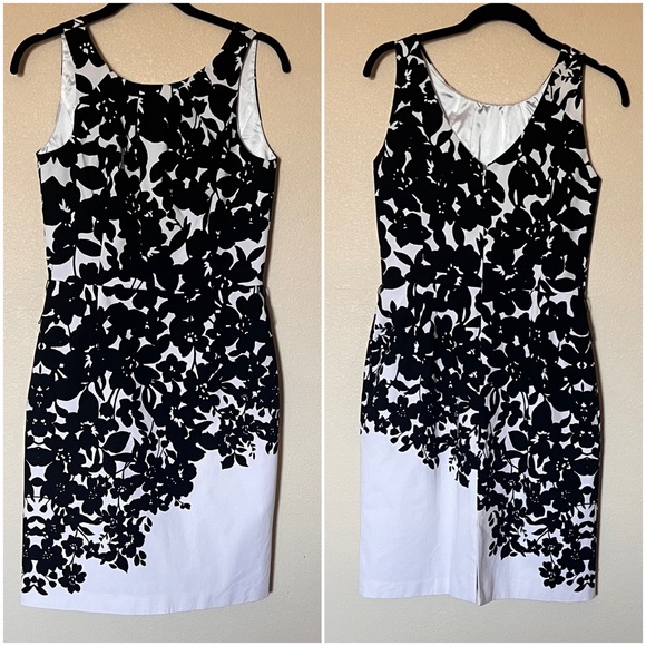 White House Black Market WHBM Sleeveless Floral Business Career Sheath Dress - Picture 4 of 17
